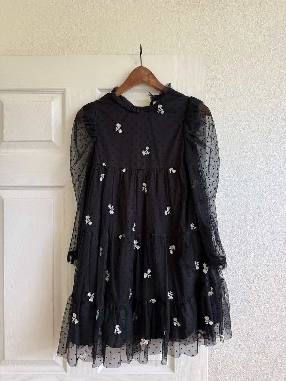 Zara kids black tulle dress